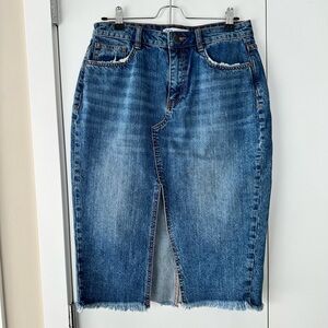 Zara Denim Midi Skirt